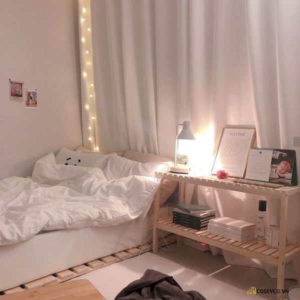 Mẫu trang trí phòng ngủ nhỏ cho nữ không giường – Cách 5