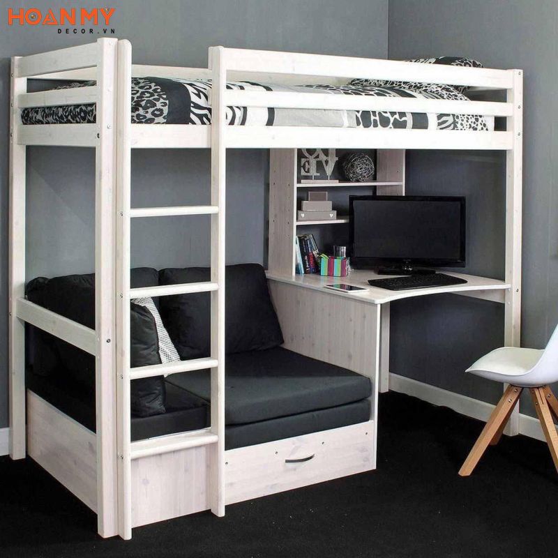 Giường đơn với phụ kiện thông minh tiện ích là giải pháp tối ưu cho phòng nhỏ