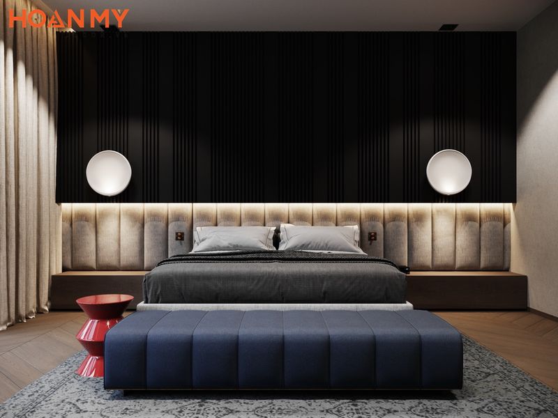 Mẫu phòng ngủ phù hợp với gia chủ yêu thích sự đơn giản nhẹ nhàng nhưng đảm bảo tiện nghi thể hiện cá tính riêng
