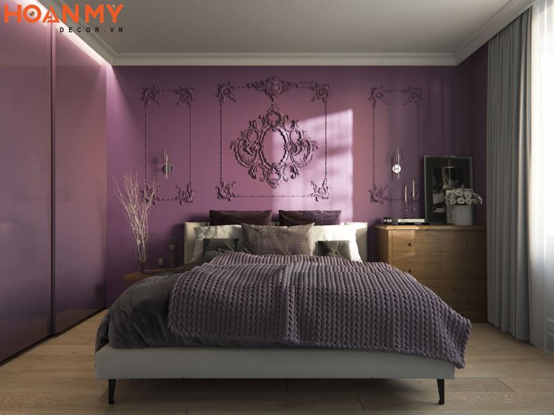Phòng ngủ đẹp ấn tượng tinh tế với tông màu kết hợp phong cách tân cổ điển đẳng cấp