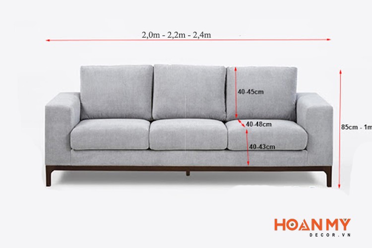 Kích thước sofa 3 chỗ