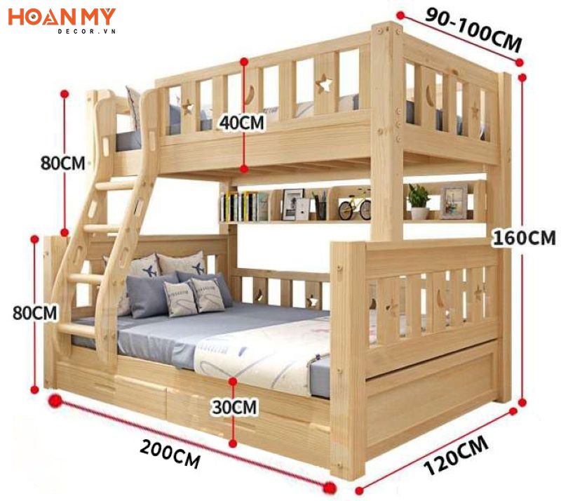 Lựa chọn kích thước giường tầng ngôi nhà phù hợp với lứa tuổi