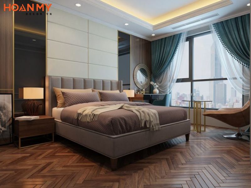 Bộ giường tủ phòng ngủ gỗ công nghiệp bền đẹp tối ưu công năng
