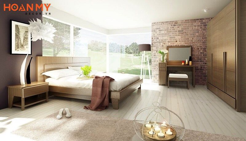 Phòng ngủ kiểu châu Âu hiện đại sử dụng màu sắc tương phản để toát lên sự tươi trẻ và tinh tế cho không gian