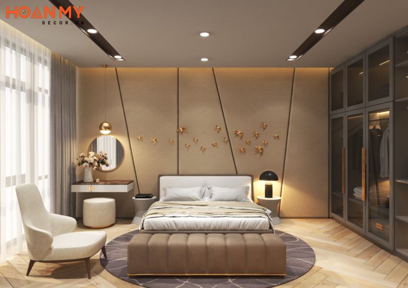 Phòng ngủ 12m2 Luxury phảng phất kiểu Hàn Quốc cực dễ thương