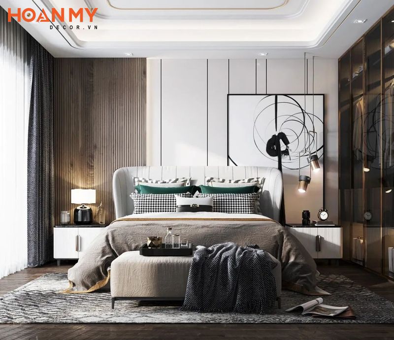 Thiết kế phòng ngủ với nội thất đơn giản nhẹ nhàng