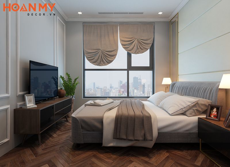 Phòng ngủ hiện đại tiện nghi mang lại không gian nghỉ ngơi thư giản thoải mái nhất