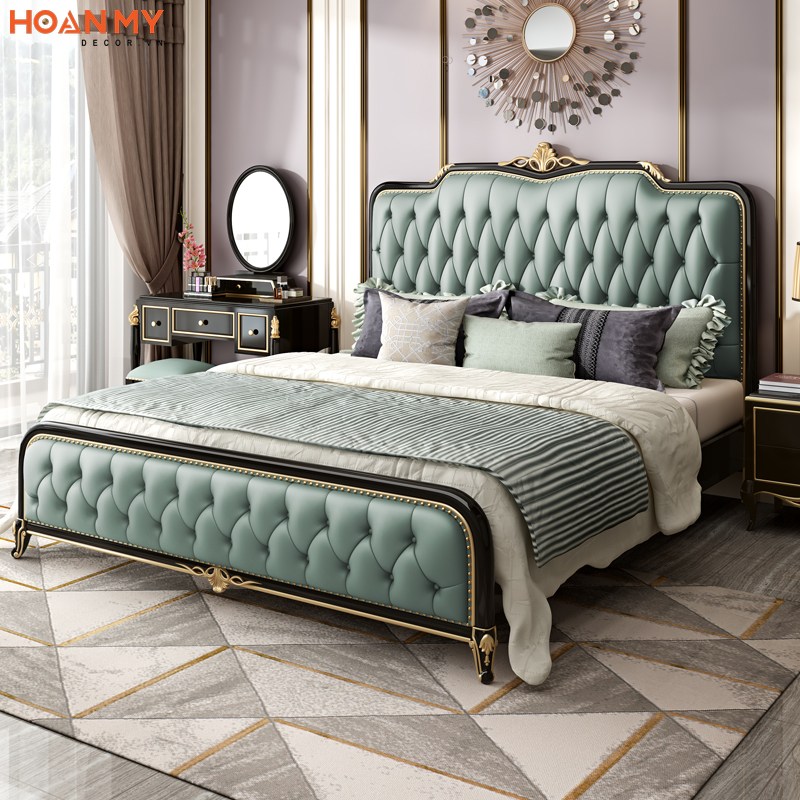 Thiết kế giường ngủ phong cách tân cổ điển đẹp trên từng đường nét