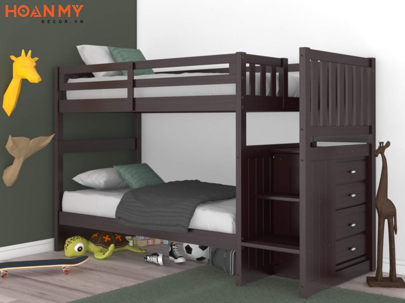 Thi công nội thất giường ngủ bằng sắt có tủ đồ cho không gian nghỉ ngơi