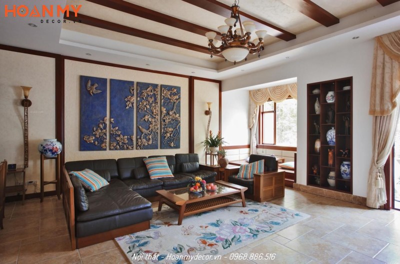 Kết hợp thảm trải sàn nhập khẩu Italya decor đẹp cho không gian phòng khách