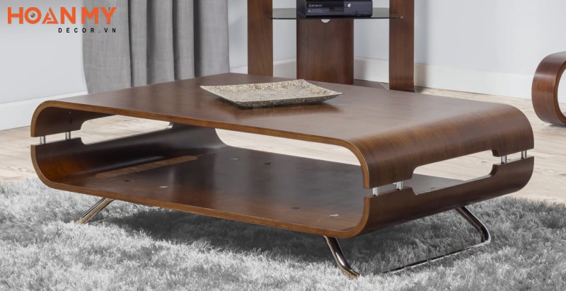 Thiết kế bàn phòng khách hiện đại và mềm mại với những đường cong uốn lượn tinh tế