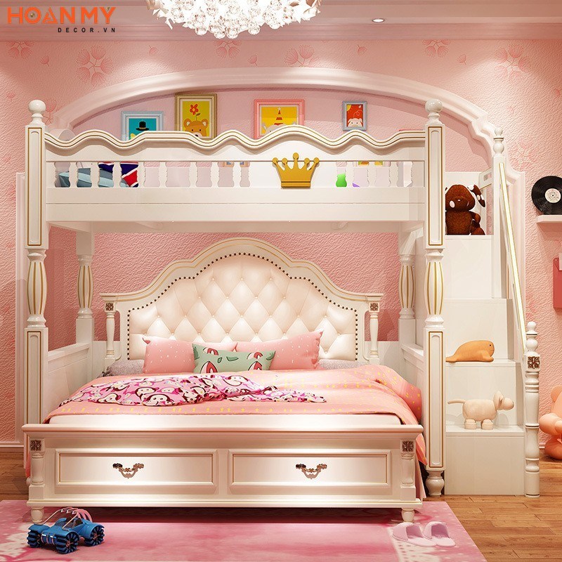 Decor phòng ngủ màu hồng đào đẹp cho phòng của bé