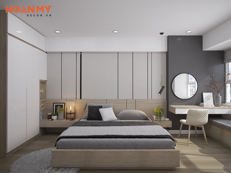 Phòng ngủ 1 được thiết kế ấn tượng tinh tế với nội thất thông minh tối ưu nhất