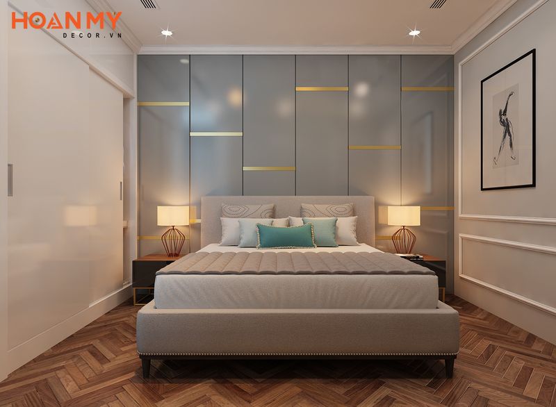 Không gian phòng ngủ được thiết kế đơn giản tối ưu công năng thẩm mỹ