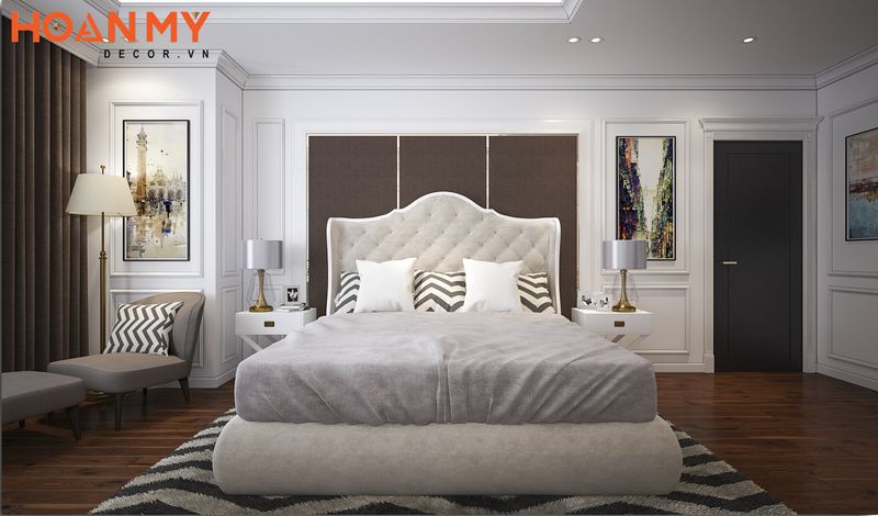 Phòng ngủ đơn giản tiện nghi với nội thất chất liệu cao cấp nhất