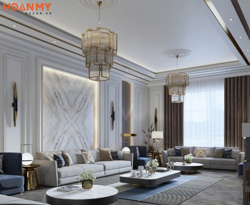 Phòng khách chung cư Luxury mang đến không gian sống sang trọng, đẳng cấp