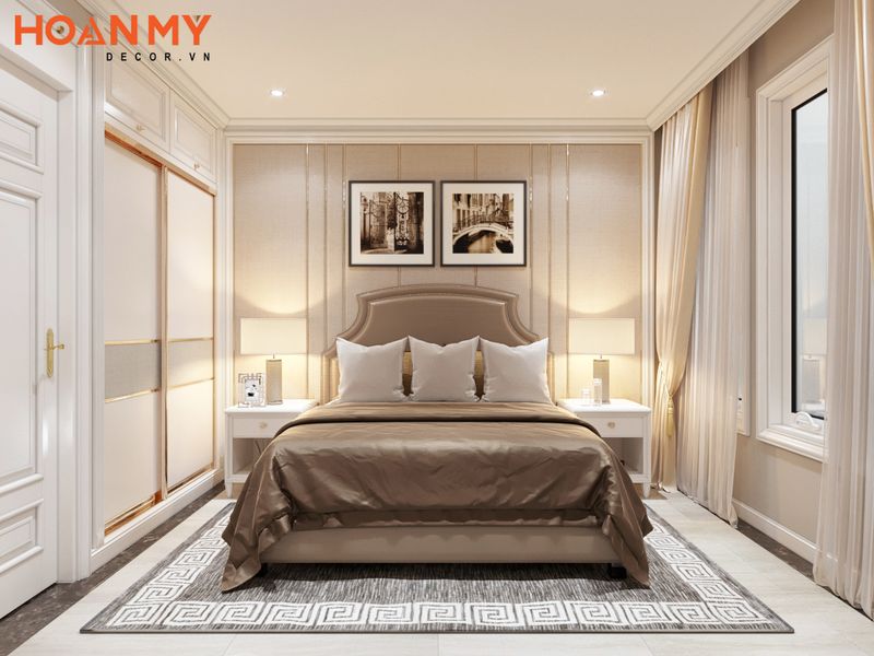Nội thất phòng ngủ đẹp phong cách tân cổ điển cao cấp - Mẫu 5