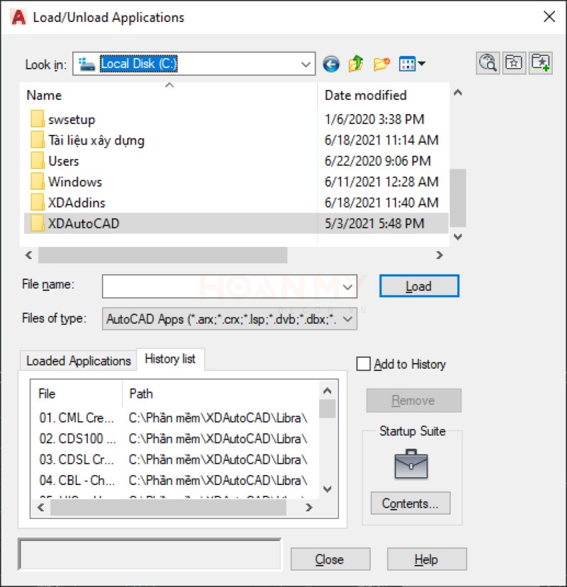 Cách load Lisp Cad