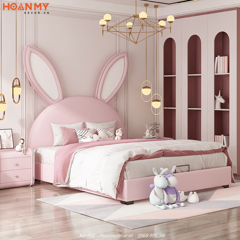 Phòng ngủ bé gái màu hồng siêu dễ thương