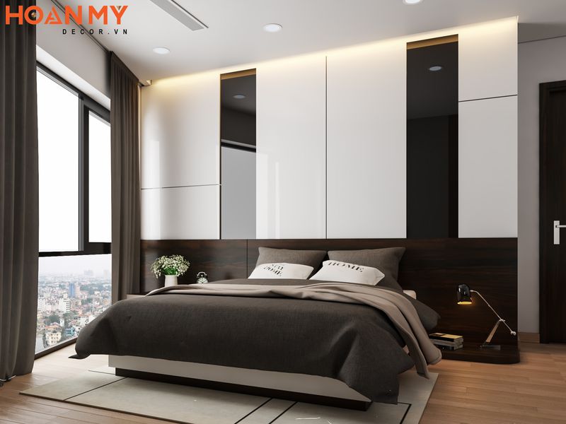 Thiết kế tối giản giúp cho không gian phòng ngủ trở nên rộng rãi hơn rất nhiều