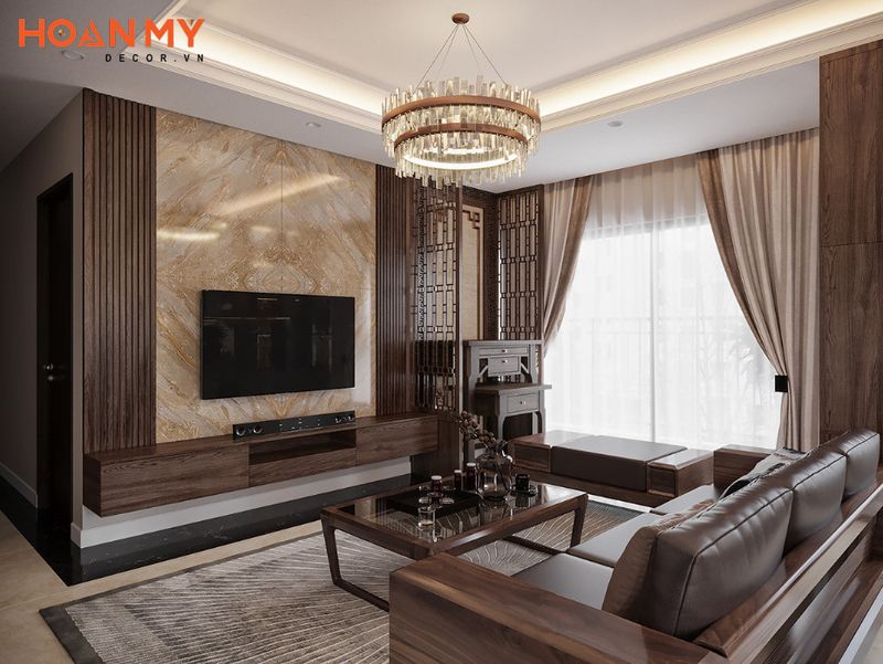 Thiết kế tạo điểm nhấn với tông màu gỗ tự nhiên nhẹ nhàng tinh tế mang lại không gian ấm cúng nhất