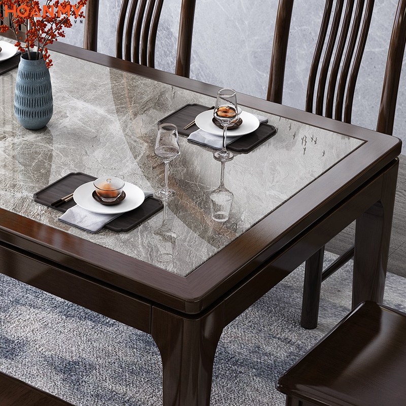 Khung bàn và chân sắt bọc sơn tĩnh điện phủ màu gỗ sang trọng