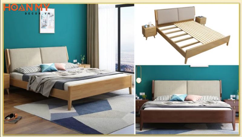 Kích thước phổ biến của giường gỗ công nghiệp có chân