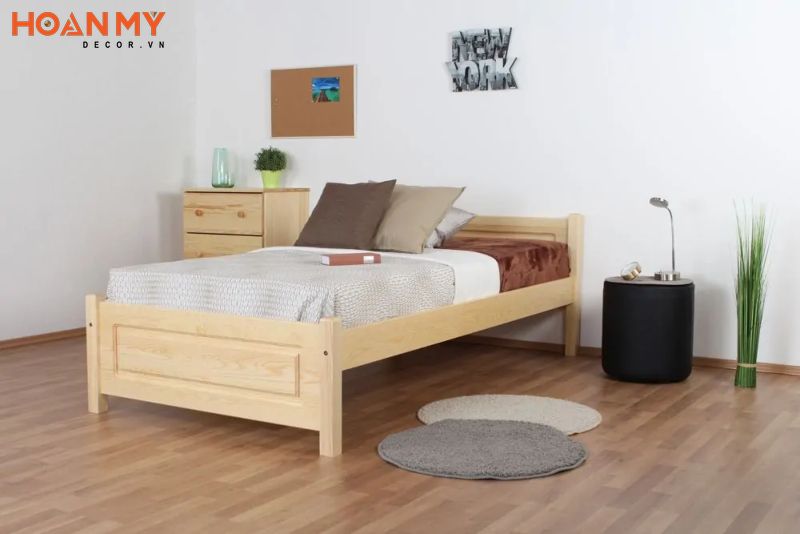 Ưu điểm của giường gỗ công nghiệp có chân