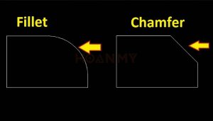 Các thuộc tính cơ bản của lệnh chamfer trong cad