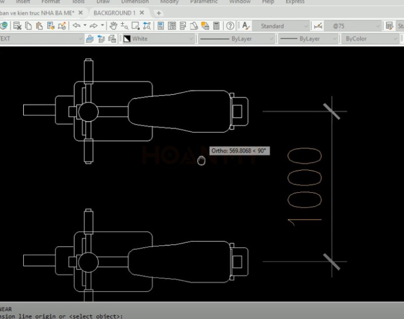 Sau khi dùng lệnh copy trong cad