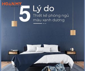 phòng ngủ đẹp màu xanh nước biển