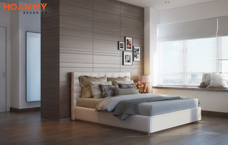 Kết hợp tranh treo tường thẩm mỹ cho không gian phòng ngủ tối giản