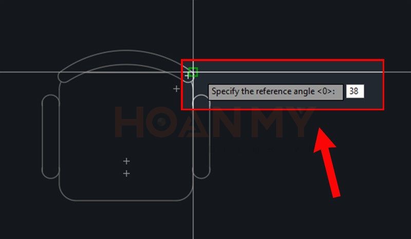 Nhập góc bạn muốn xoay -> Ấn phím Space