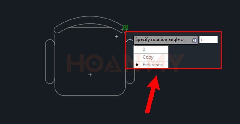 Nhập R -> chọn Reference -> Ấn phím Space