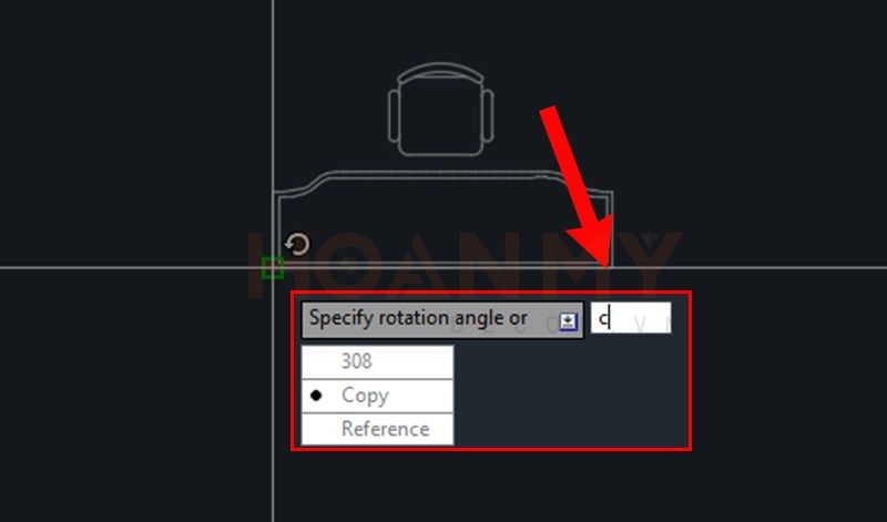 Nhập C (Copy) -> Ấn Space