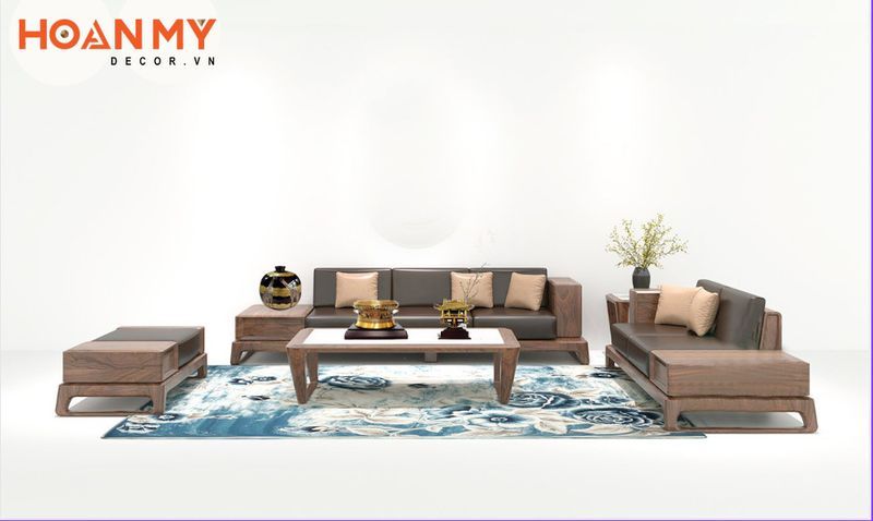 Nếu phòng khách nhà bạn có diện tích tương đối có thể ứng dụng ngay các mẫu sofa hình chữ L hoặc sofa hình chữ U giúp cho không gian phòng khách hài hoà