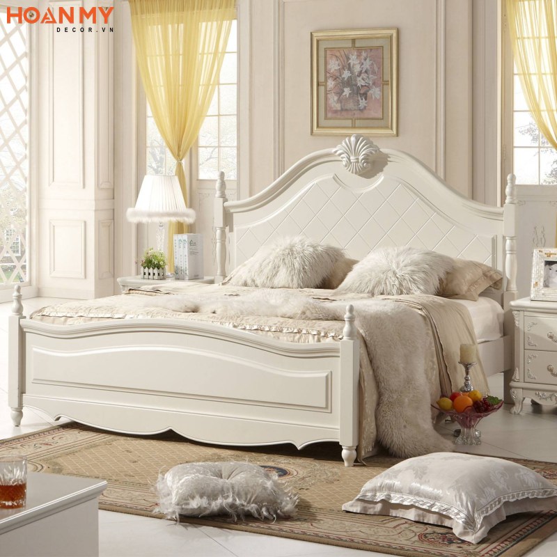 Mẫu giường cưới đẹp theo phong cách tân cổ điển
