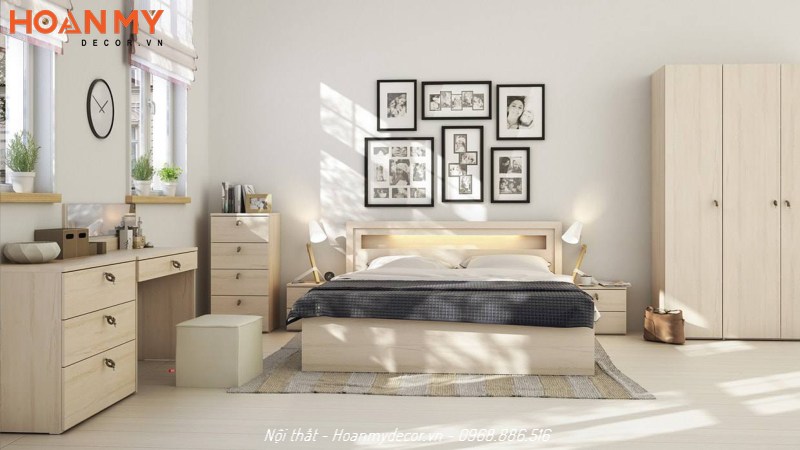 Phòng ngủ Scandinavian nhẹ nhàng, tinh tế với tone màu trắng chủ đạo