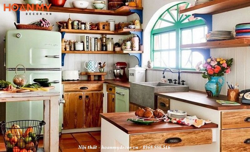 Phòng bếp phong cách retro đầy ấn tượng