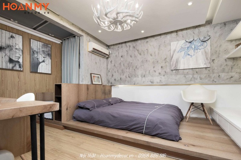 thiết kế phòng ngủ 8m2 cho vợ chồng theo phong cách hiện đại