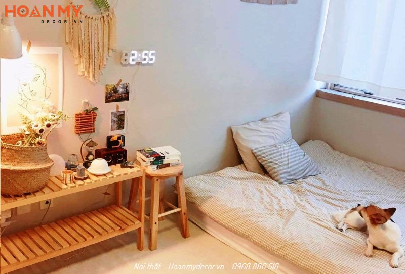 Thiết kế nội thất phòng ngủ không giường kiểu Hàn 