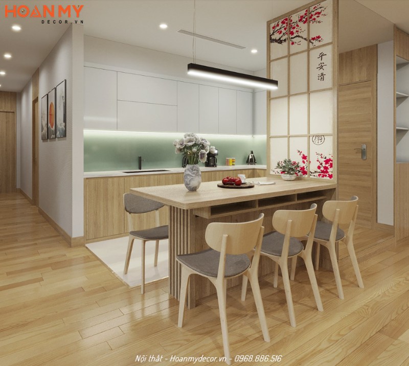 Mẫu căn hộ 1 phòng ngủ cho thuê theo phong cách tối giản kiểu Nhật - Hình 2