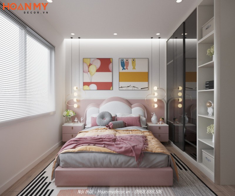 Thiết kế nội thất chung cư cho thuê 3 phòng ngủ hiện đại - Hình 6