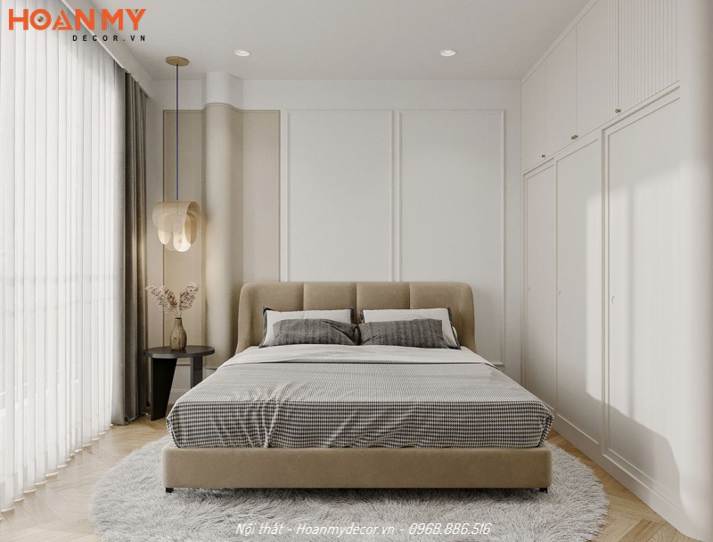 Thiết kế nội thất căn hộ cho thuê 2 phòng ngủ tối giản - Hình 2