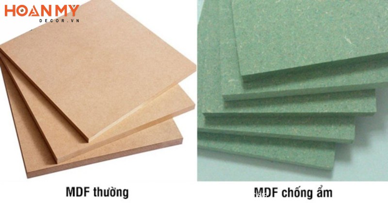 Cốt gỗ MDF hiện nay có 2 loại: Cốt MDF thường và cốt MDF lõi xanh chống ẩm