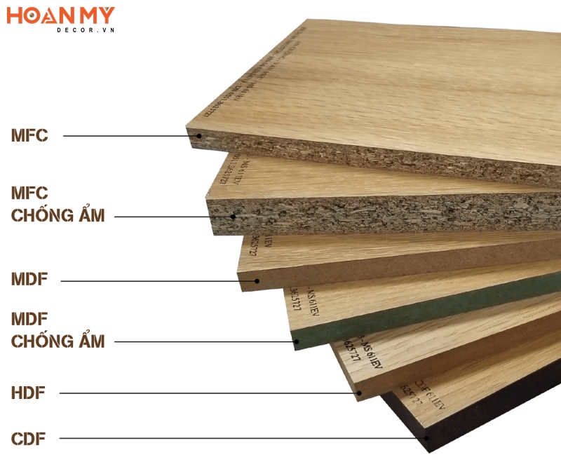 Các loại cốt gỗ công nghiệp trong nội thất rất đa dạng