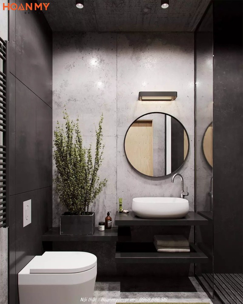 Gương nhà tắm treo tường tạo sự rộng thoáng cho không gian