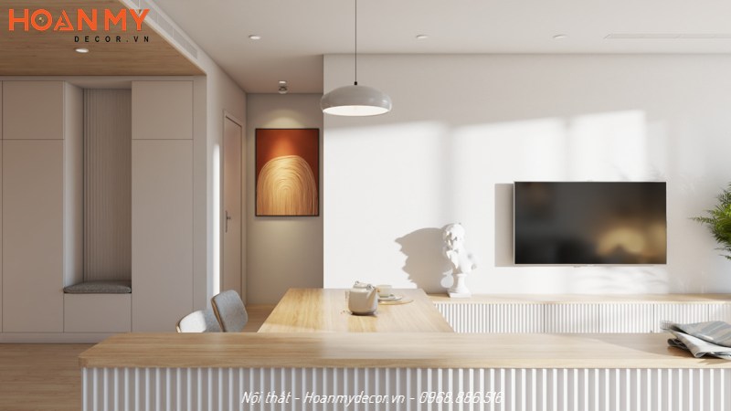 Bản vẽ thiết kế nội thất chung cư phối cảnh 3D chân thực
