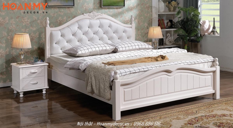 Giường ngủi trắng có tính thẩm mỹ cao