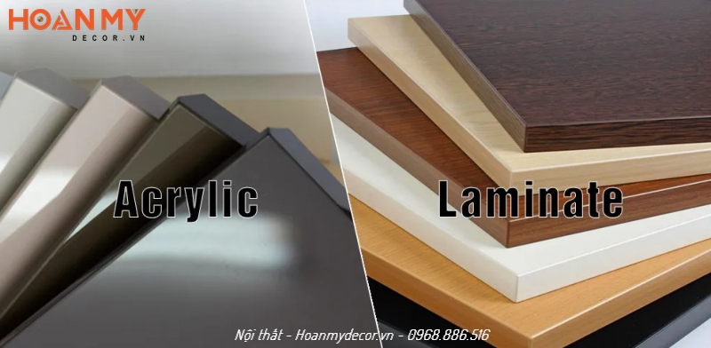 So sánh gỗ Laminate và Acrylic